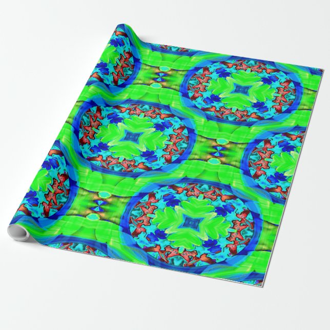 Psychedelic flowers...... wrapping paper (Unrolled)