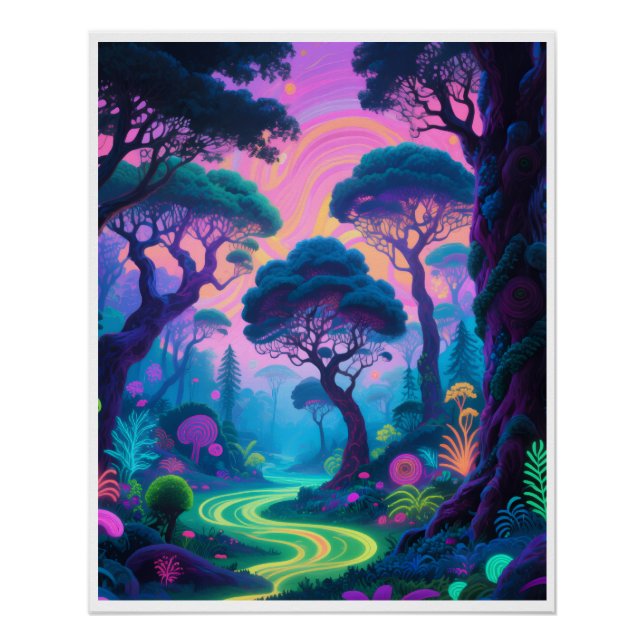 Psychedelic forest poster (Front)