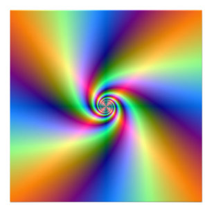 Psychedelic Four Wind Spiral Photo Print