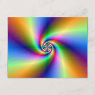 Psychedelic Four Wind Spiral  Post Card