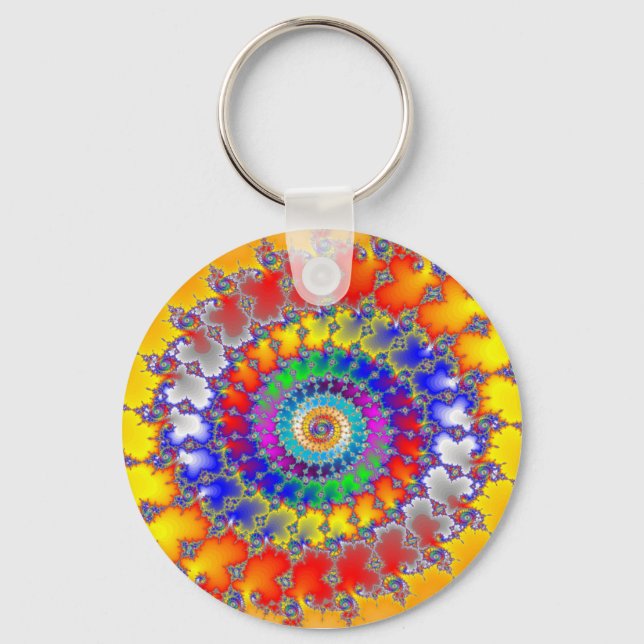 Psychedelic Fractal Keychain (Front)