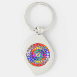 Psychedelic Fractal Keychain