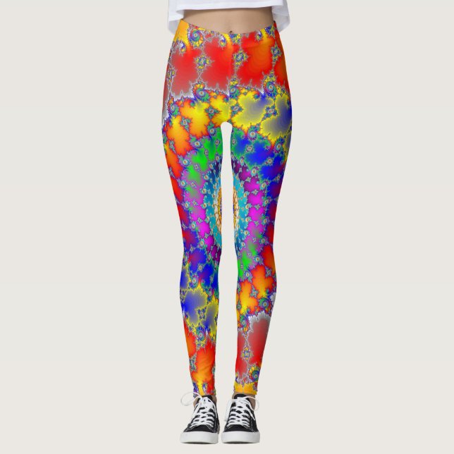 Psychedelic Fractal Leggings (Front)