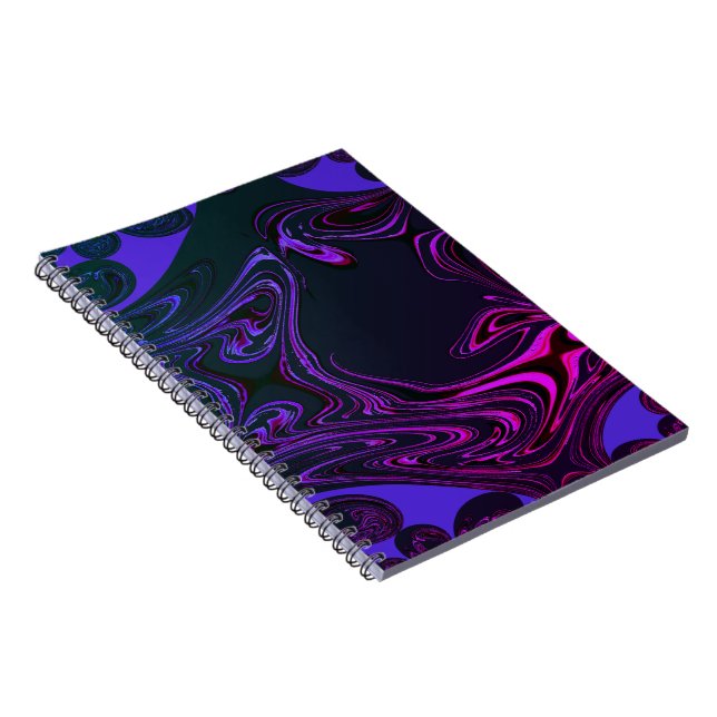 Psychedelic Fractal Spiral Notebook (Right Side)