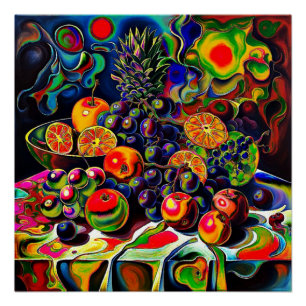 Psychedelic Fruit 4 Poster