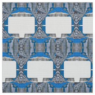 Psychedelic Fun Fractal Pattern & Text Fabric