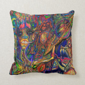 Psychedelic Funk Throw Pillow