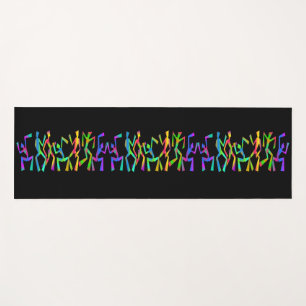 Psychedelic Funky Dancers Yoga Mat