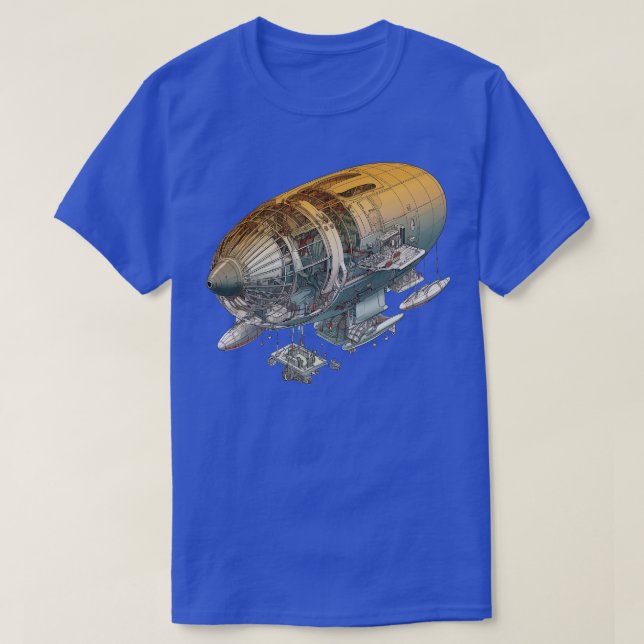 psychedelic futuristic Style Blimp T-Shirt (Design Front)