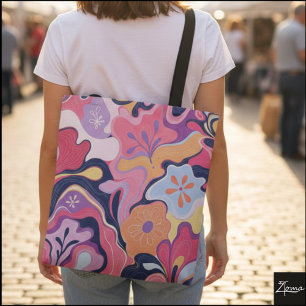 Psychedelic Garden Tote Bag