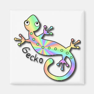 Psychedelic Gecko Magnet