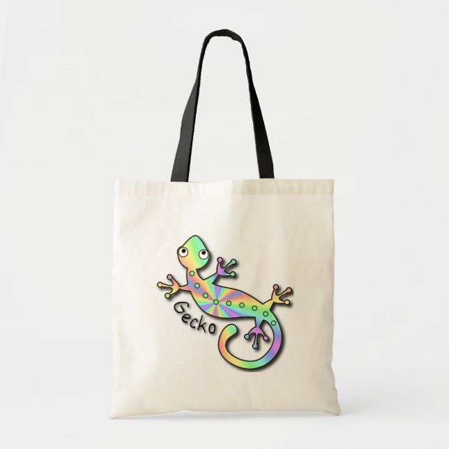 Psychedelic Gecko Tote Bag (Front)