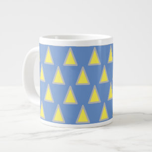Psychedelic Geometric Rectangle Pattern Art Large Coffee Mug