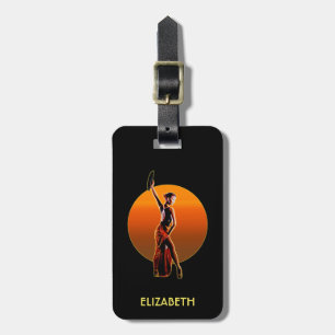 Psychedelic Glowing Spanish Flamenco Classic Dance Luggage Tag