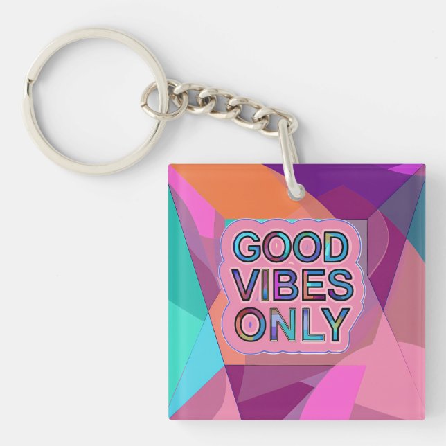 Psychedelic "Good Vibes Only" Text Graphic (Devant)