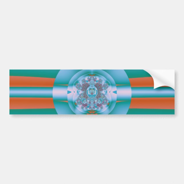 Psychedelic Green Bumper Sticker (Front)