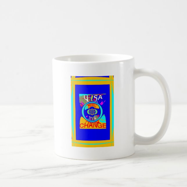 Psychedelic Groove: Pop Art Abstract Energy Coffee Mug (Right)