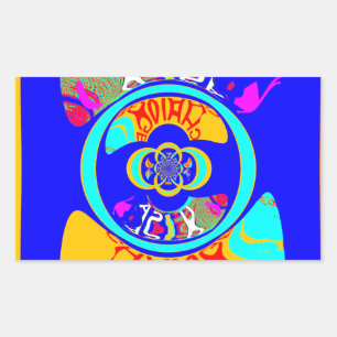 Psychedelic Groove: Pop Art Abstract Energy Sticker