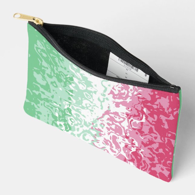 Psychedelic Groovy Abstract Abrosexual Pride Flag Accessory Pouch (Open)
