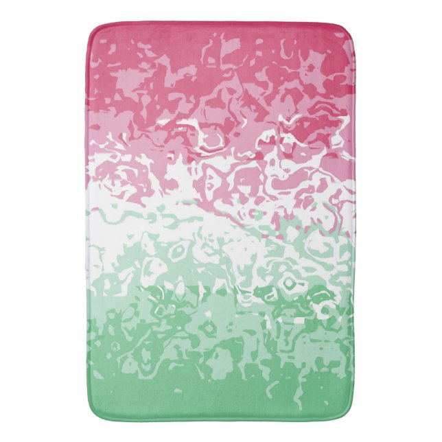 Psychedelic Groovy Abstract Abrosexual Pride Flag Bath Mat (Front Vertical)