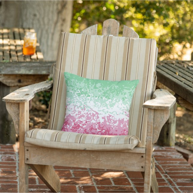 Psychedelic Groovy Abstract Abrosexual Pride Flag Outdoor Pillow (Chair)