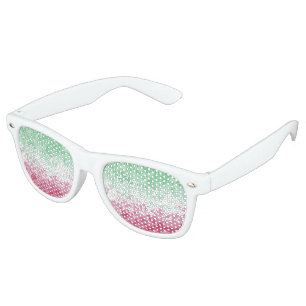 Psychedelic Groovy Abstract Abrosexual Pride Flag Retro Sunglasses
