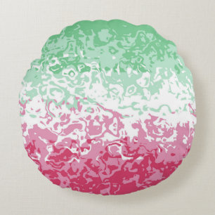 Psychedelic Groovy Abstract Abrosexual Pride Flag Round Pillow