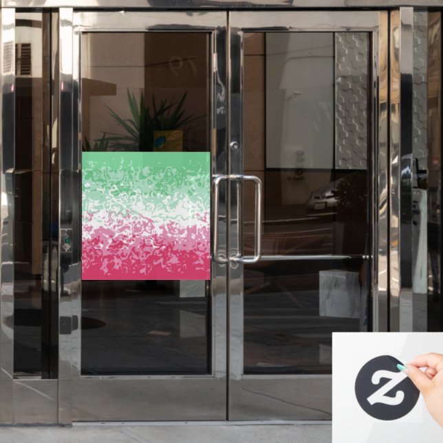 Psychedelic Groovy Abstract Abrosexual Pride Flag Window Cling (Office Door)