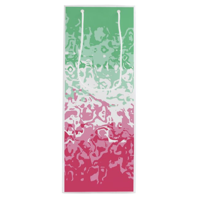 Psychedelic Groovy Abstract Abrosexual Pride Flag Wine Gift Bag (Front)