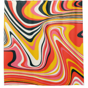 Psychedelic groovy background. Colourful abstract