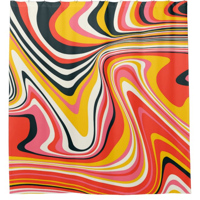 Psychedelic groovy background. Colourful abstract  (Front)