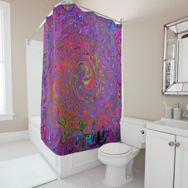 Psychedelic Groovy Magenta Retro Liquid Swirl (In Situ)