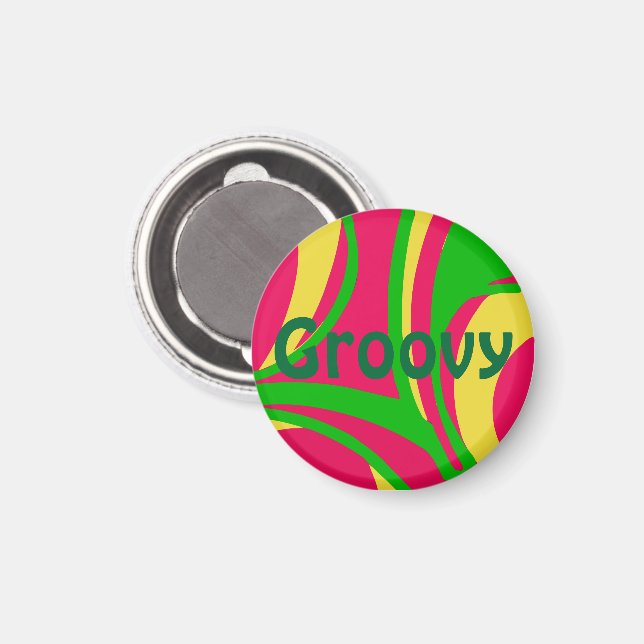 Psychedelic Groovy Magnet (Front/Back)