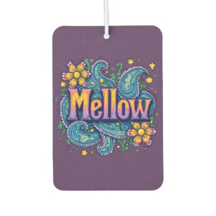 Psychedelic Groovy "Mellow" Retro Hippie Art Air Freshener