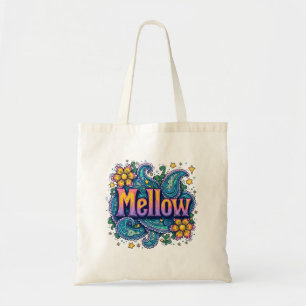 Psychedelic Groovy "Mellow" Retro Hippie Art Tote Bag