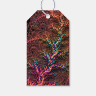 Psychedelic Groovy Trippy Funky Colourful Fractal Gift Tags