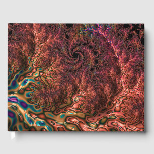 Psychedelic Groovy Trippy Funky Colourful Fractal Guest Book