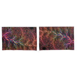 Psychedelic Groovy Trippy Funky Colourful Fractal Pillowcase