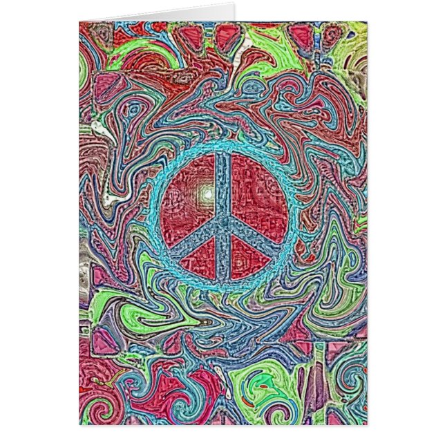 Psychedelic Groovy Trippy Peace Sign (Front)