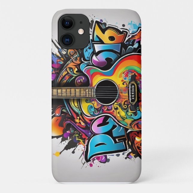 Psychedelic Guitar Case-Mate iPhone Case (Back)