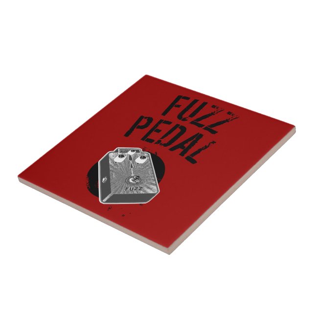 Psychedelic Guitar Fuzz Black & White Tile (Side)