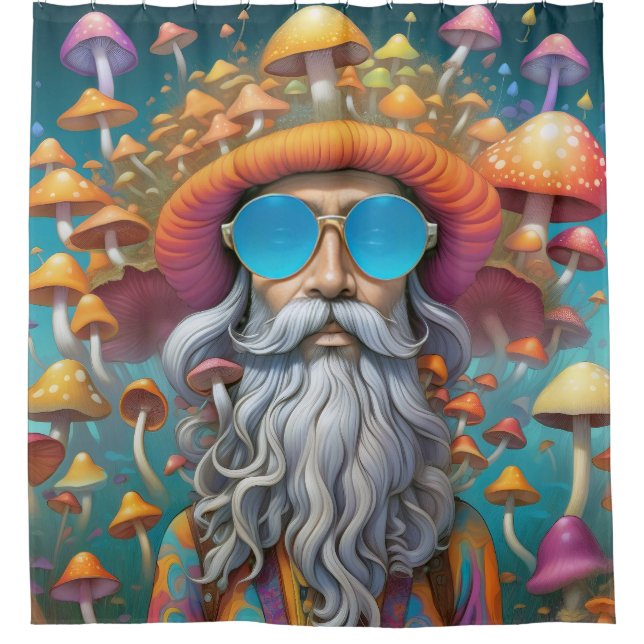 Psychedelic Guru Trippy Hippie Mushroom  (Front)