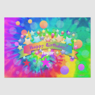 Psychedelic Happy Birthday Tissue Paper HAMbyWG