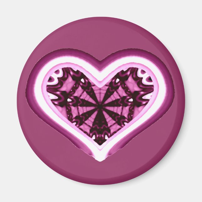 Psychedelic Heart Magnet (Front)