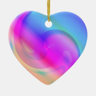 Psychedelic Heart Ornament