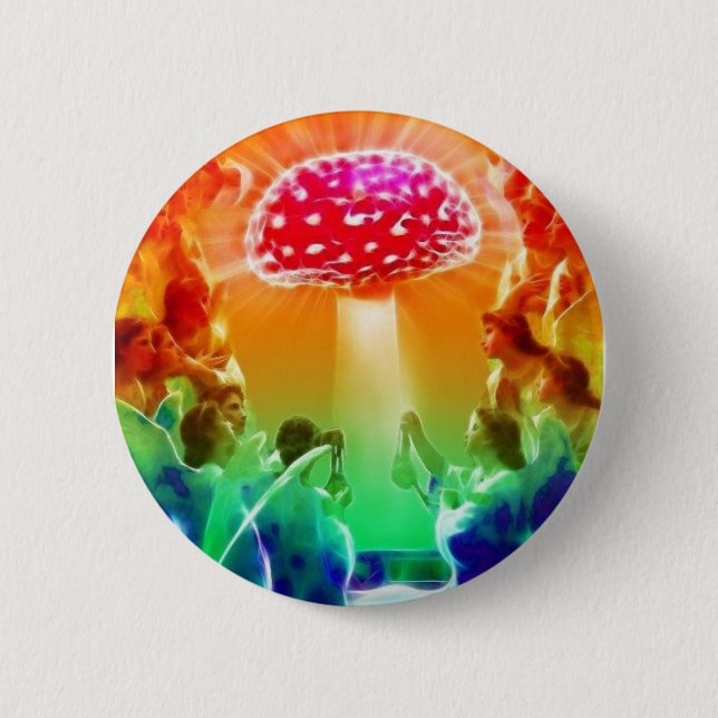 Psychedelic-Heaven 2 Inch Round Button (Front)