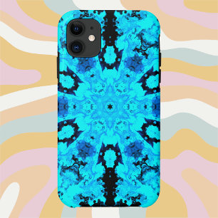 Psychedelic Hippie Blue and Black iPhone 11 Case