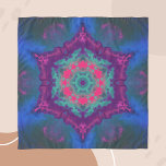 Psychedelic Hippie Blue Purple and Pink Scarf<br><div class="desc">This vibrant scarf features blue,  purple,  and pink in a psychedelic kaleidoscope pattern. Keep warm and bright in autumn and winter with our colourful hippie scarves.</div>