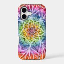 Psychedelic, Hippie, Flower Mandala iPhone 11 Case