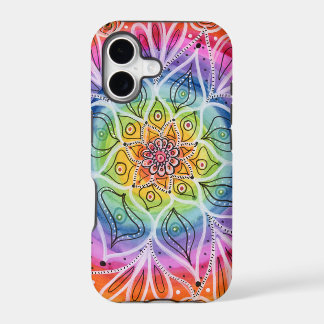 Psychedelic, Hippie, Flower Mandala iPhone 11 Case